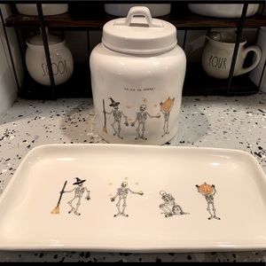 Rae Dunn Trick or Treat Halloween Canister & Tray